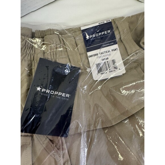 Men’s Uniform Tactical Work Cargo Pants Relaxed Fit Khaki Outdoor Hiking NWT - Picture 3 of 7